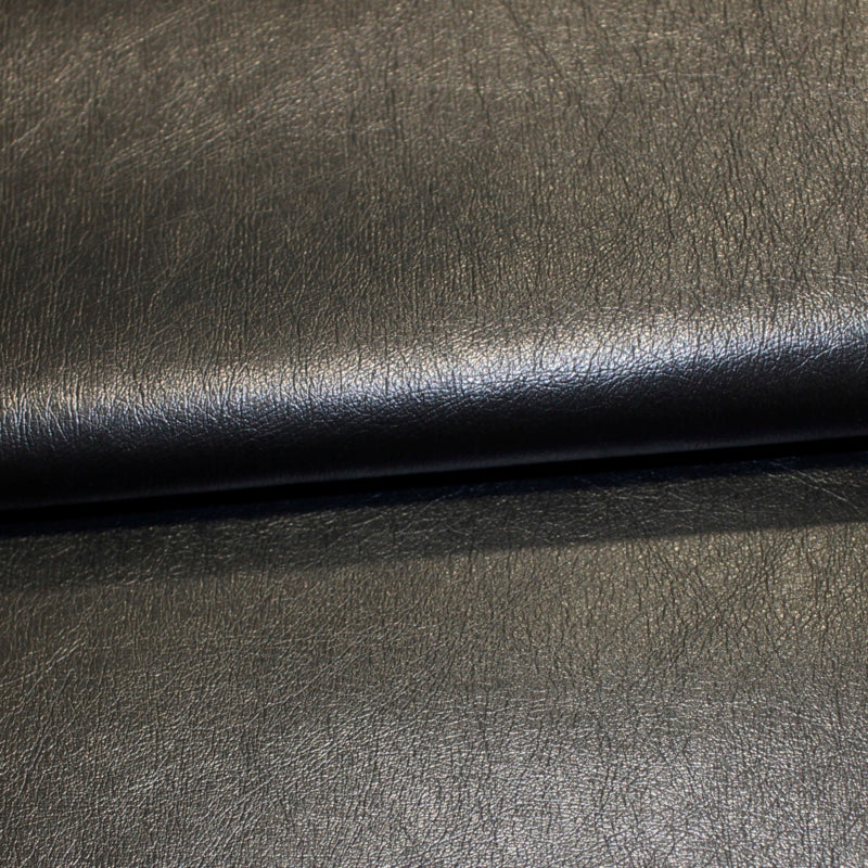 BOLT END SALE: Faux Leather /  Leatherlook PU: Pewter: Approx 1m