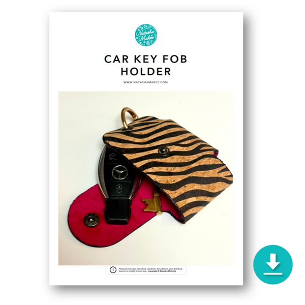 INSTRUCTIONS: Car Key Fob Holder: DIGITAL DOWNLOAD