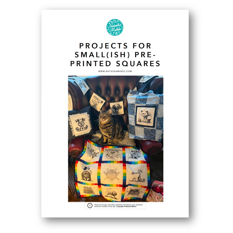 INSTRUCTIONS: Projects for Small(ish) Pre-Printed Squares: PRINTED VERSION