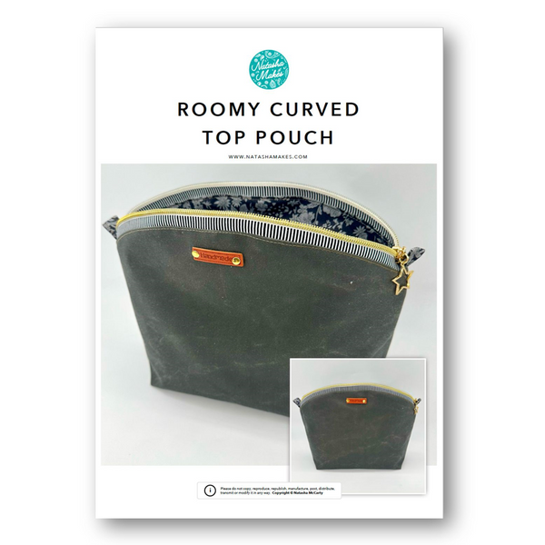 INSTRUCTIONS: Roomy Curved Top Pouch: PRINTED VERSION