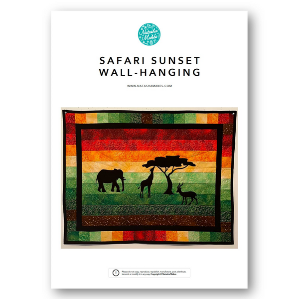 INSTRUCTIONS: Safari Sunset Wall Hanging: PRINTED VERSION