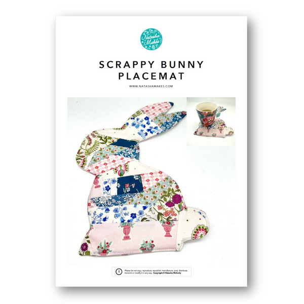 INSTRUCTIONS: Scrappy Bunny Placemat: PRINTED VERSION