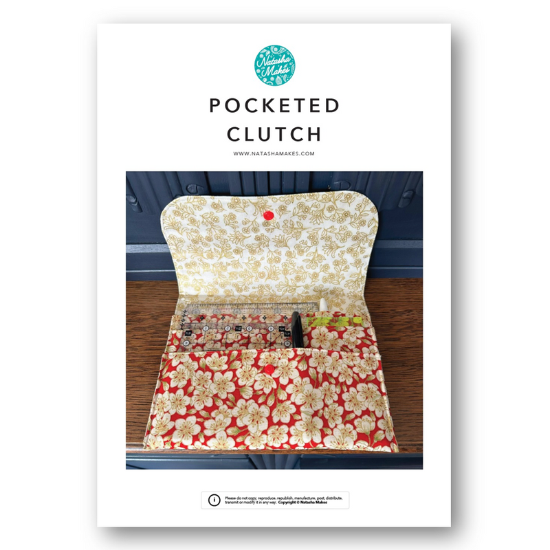 INSTRUCTIONS: Pocketed Clutch: PRINTED VERSION