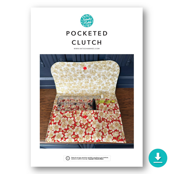 INSTRUCTIONS: Pocketed Clutch: DIGITAL DOWNLOAD