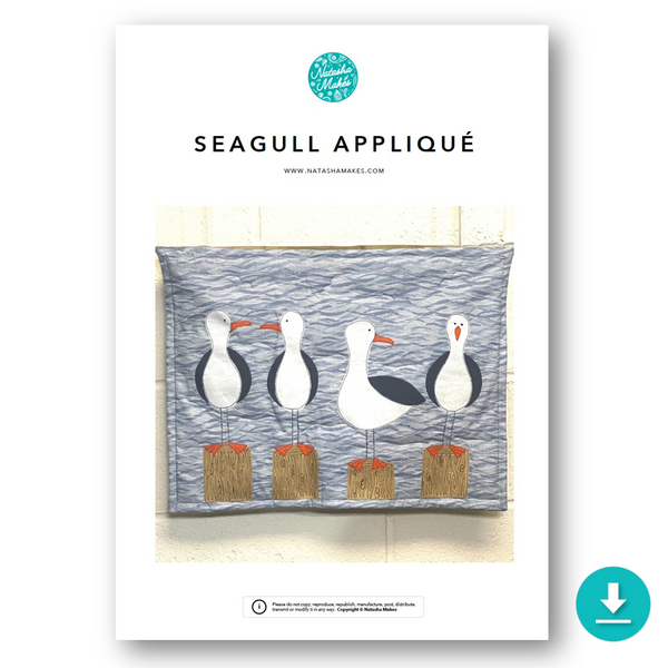 INSTRUCTIONS: Seagull Appliqué Pattern: DIGITAL DOWNLOAD