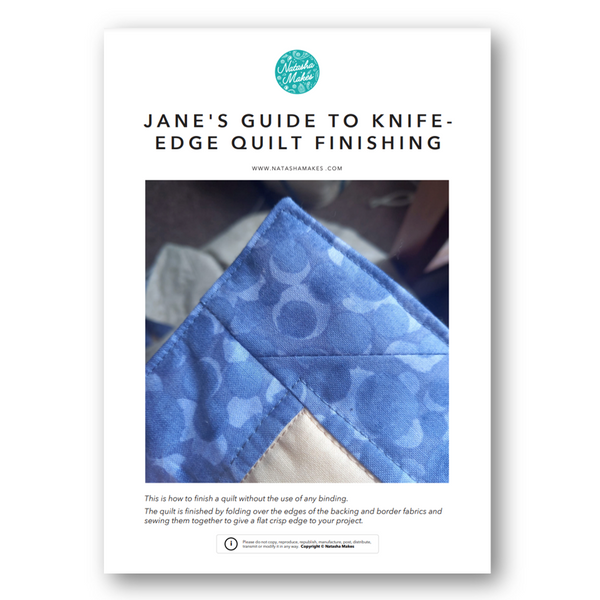 INSTRUCTIONS: Jane's Guide to Knife-Edge Quilt Finishing: PRINTED VERSION