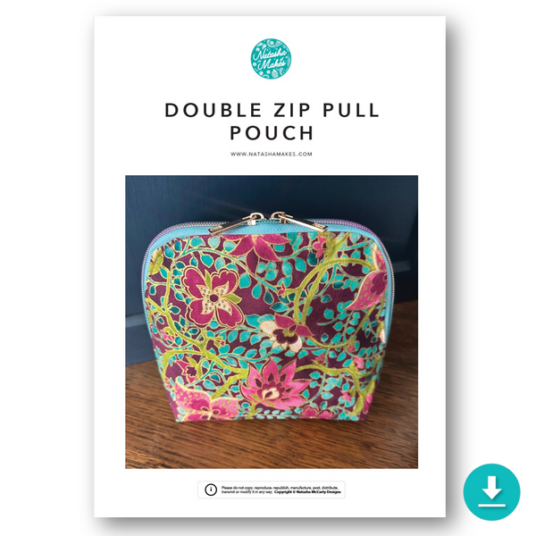 INSTRUCTIONS: Double Zip Pull Pouch: DIGITAL DOWNLOAD