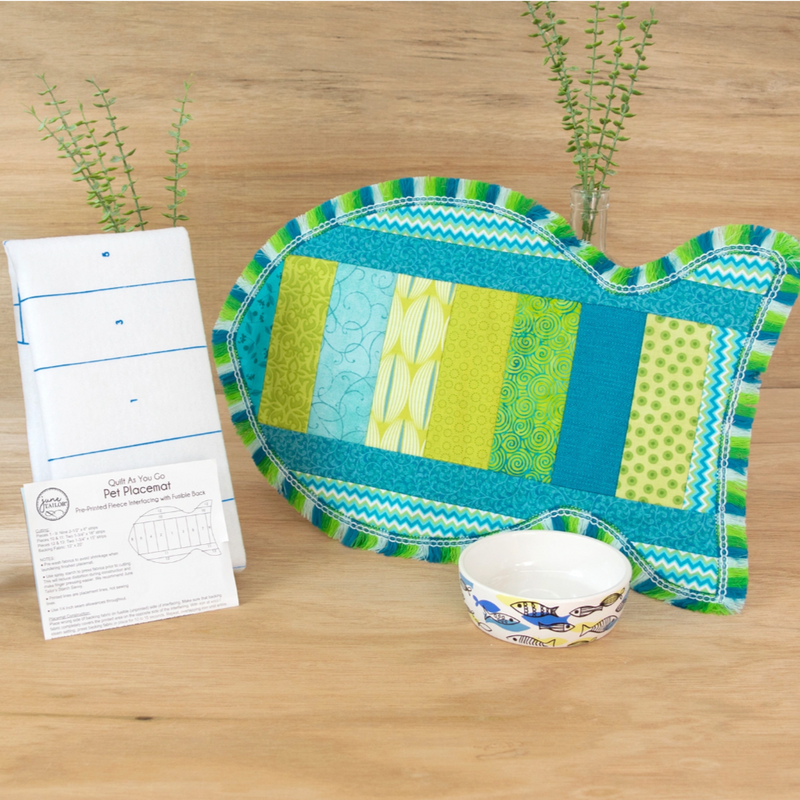 June Tailor Quilt As You Go 'Pet Placemat' Pattern Printed on Fusible