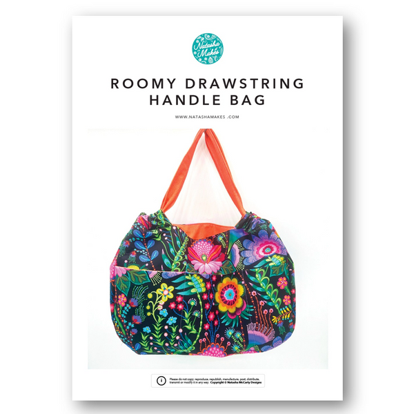 INSTRUCTIONS: Roomy Drawstring Handle Bag: PRINTED VERSION