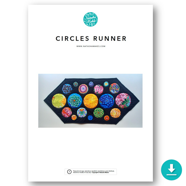 INSTRUCTIONS: Circles Runner Pattern: DIGITAL DOWNLOAD