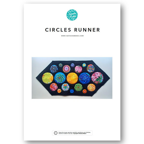 INSTRUCTIONS: Circles Runner Pattern: PRINTED VERSION