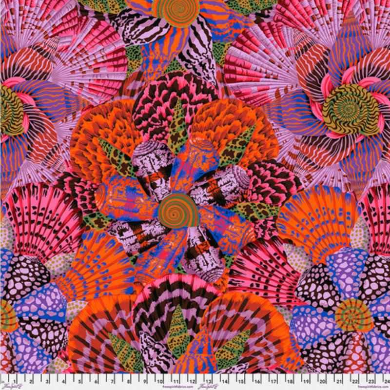 Kaffe Fassett Collective | August 2023 'Sailor Valentine' Red PWPJ121: by the 1/2m