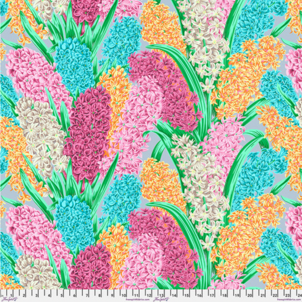 Kaffe Fassett Collective | August 2023 'Hyacinthus' Grey PWPJ123: by the 1/2m