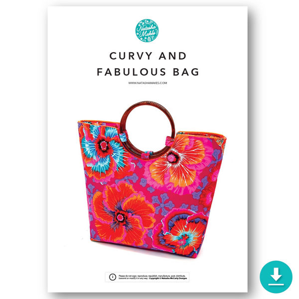 INSTRUCTIONS: The Curvy and Fabulous Bag: DIGITAL DOWNLOAD