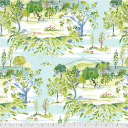 BOLT END SALE: Dena Designs | Ladybird 'Landscape' Aqua PWDF312: Approx 1.5 metres