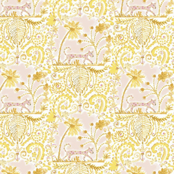 BOLT END SALE: Dena Designs | Ladybird 'Tiger Medallion' Gold PWDF320: Approx 0.75 metres
