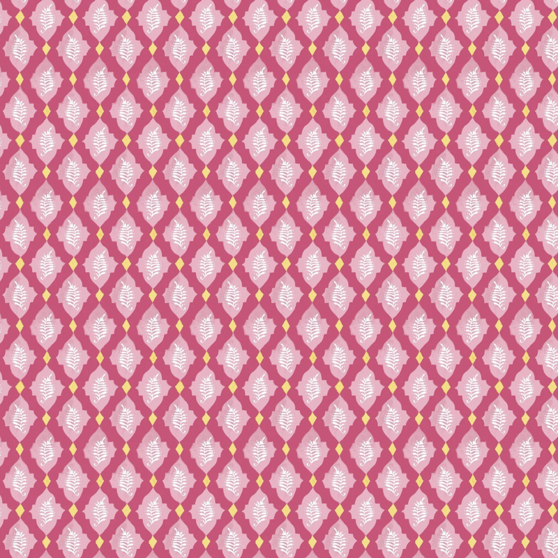 BOLT END SALE: Dena Designs | Ladybird 'Diamond' Pink PWDF325: Approx 1.15 metres