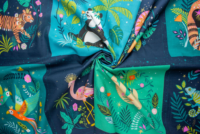 Bethan Janine for Dashwood Studio | Jungle Luxe (Metallic) 'Jungle Blocks' JLUXE2238: 60cm Panel