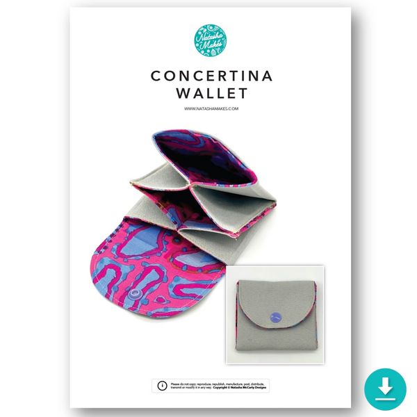 INSTRUCTIONS: Concertina Wallet: DIGITAL DOWNLOAD