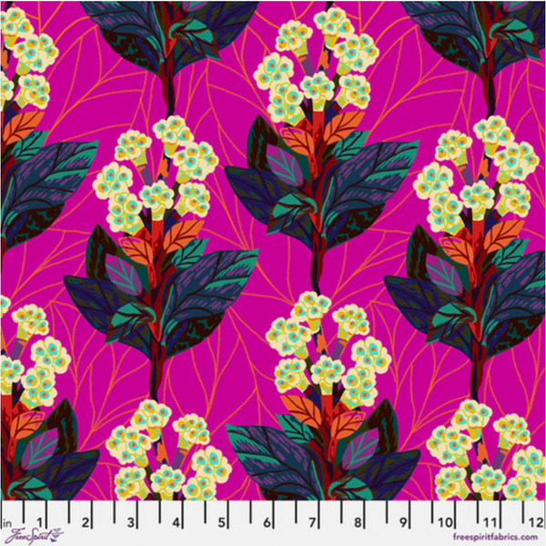 Monika Forsberg for Conservatory Craft | Bloomology 'Hydrangeas' Magenta PWMF038.MAGENTA: by the 1/2m