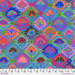Kaffe Fassett Collective | February 2024 'Step Flower' Blue PWGP202: by the 1/2m