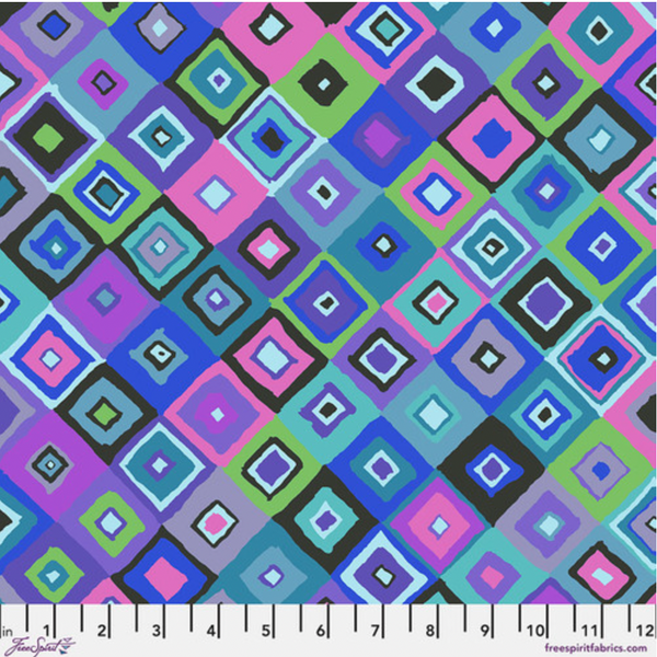Kaffe Fassett Collective | February 2024 'Square Dance' Blue PWGP203: by the 1/2m