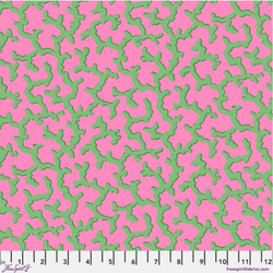Kaffe Fassett Collective | February 2024 'Coral' Green PWPJ004: by the 1/2m