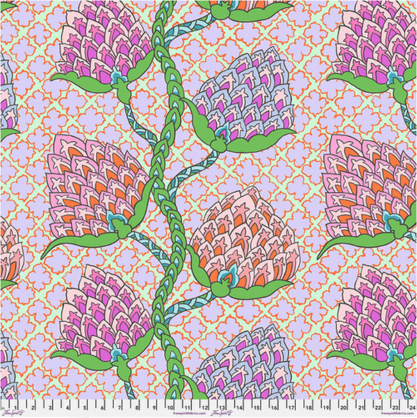 Kaffe Fassett Collective | February 2024 'Paisley Flower' Pastel PWGP200: by the 1/2m