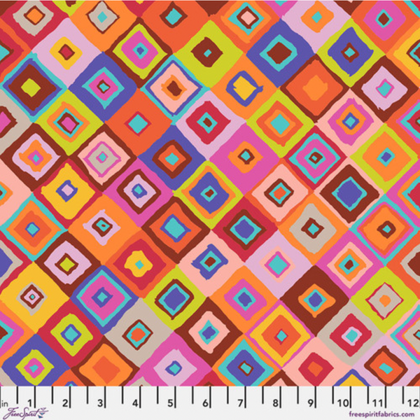 Kaffe Fassett Collective | February 2024 'Square Dance' Red PWGP203: by the 1/2m