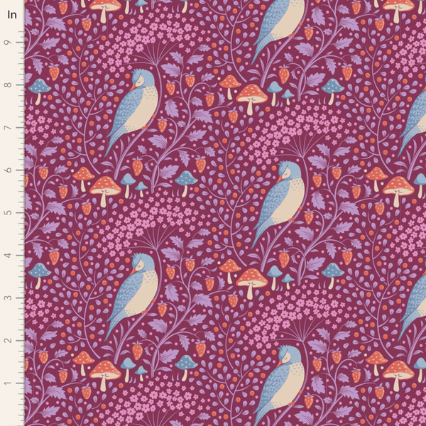 Tilda | Hibernation Collection: 100528 'Sleepybird' in Mulberry: by the 1/2m