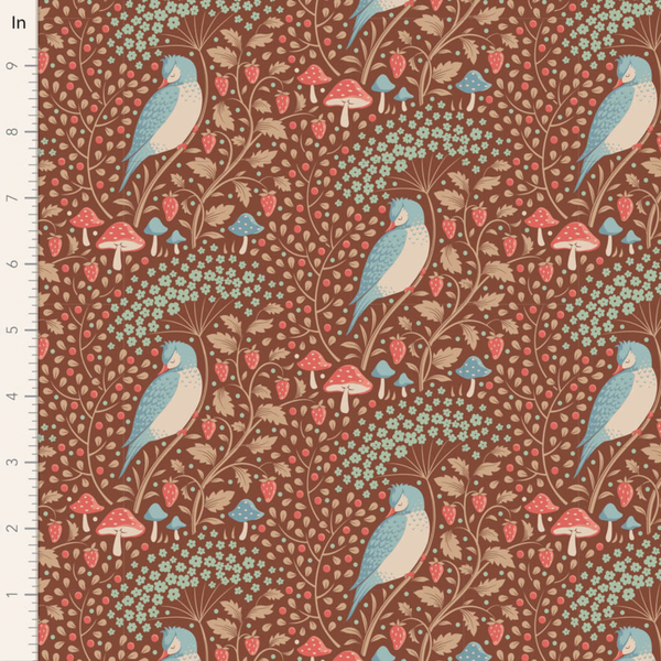 Tilda | Hibernation Collection: 100533 'Sleepybird' in Pecan by the 1/2m