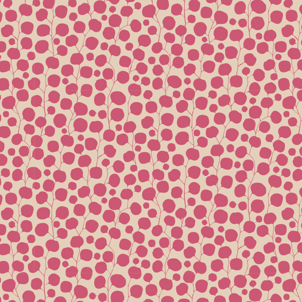 Tilda | Hibernation Collection: 110088 'Eucalyptus' Blender in Hibiscus: by the 1/2m