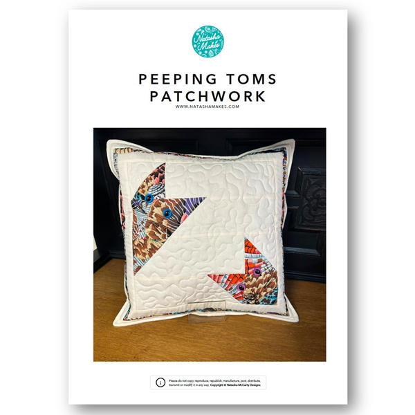 INSTRUCTIONS: Peeping Toms Patchwork Pattern: PRINTED VERSION