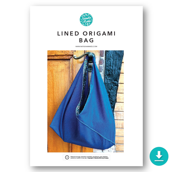 INSTRUCTIONS: LINED Origami Bag: DIGITAL DOWNLOAD