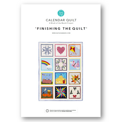 INSTRUCTIONS: Calendar Quilt | MONTH 13 'Finishing the Quilt': PRINTED VERSION