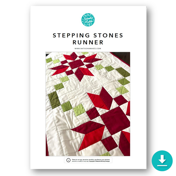 INSTRUCTIONS: Stepping Stones Runner Pattern: DIGITAL DOWNLOAD
