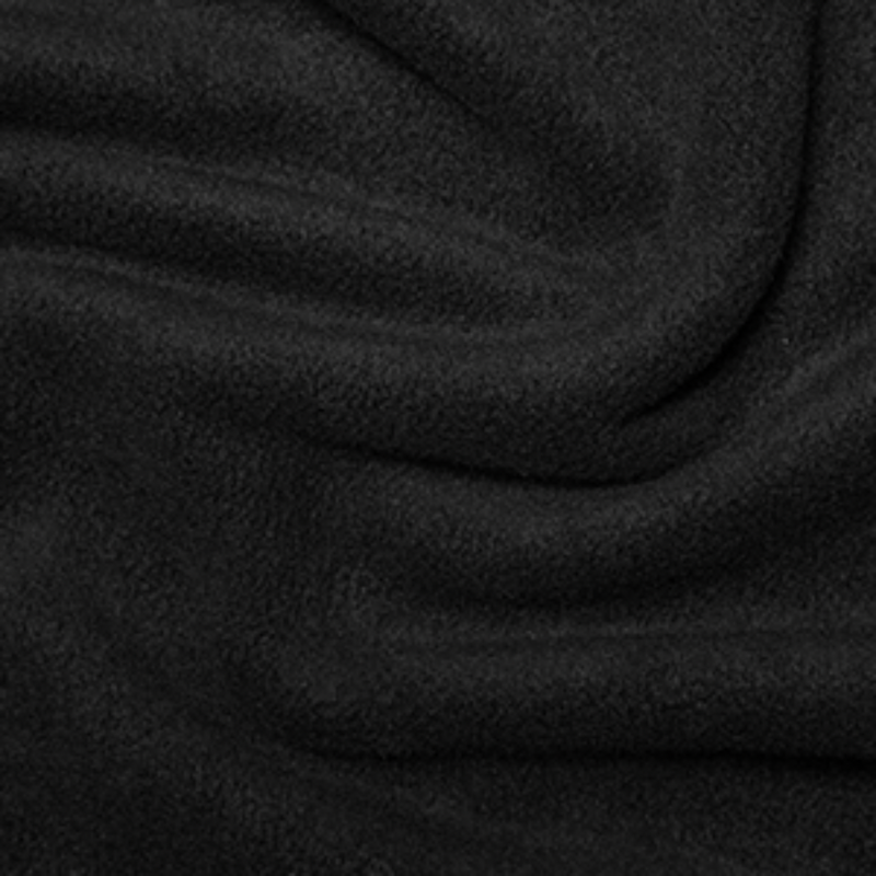 FLEECE: Anti-Pil Plain Black: by the METRE