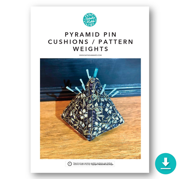 INSTRUCTIONS WITH TEMPLATE: Pyramid Pin Cushions / Pattern Weights: DIGITAL DOWNLOAD
