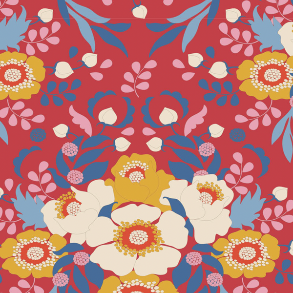 Tilda | Jubilee Collection: 100541 'Anemone' in Red: by the 1/2m