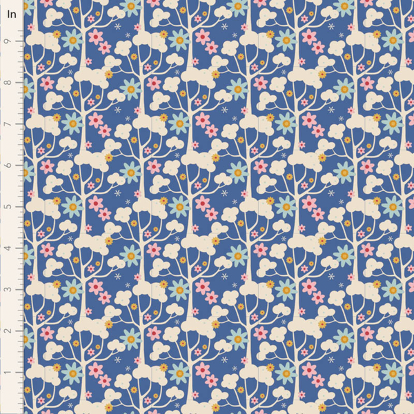 Tilda | Jubilee Collection: 100552 'Wildgarden' in Blue: by the 1/2m