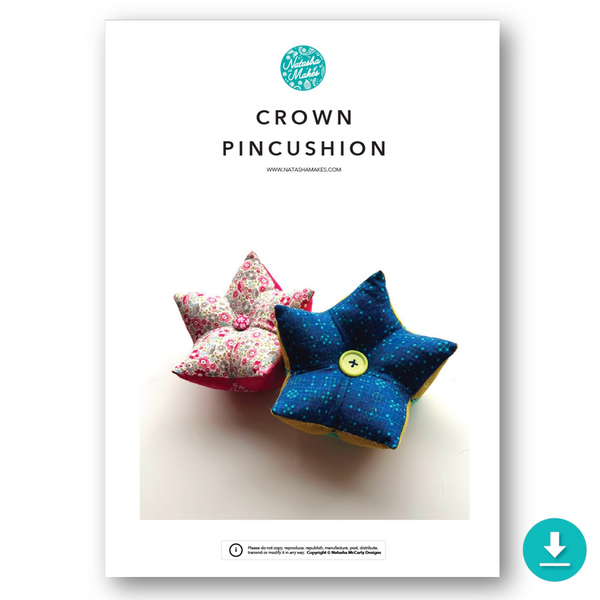 INSTRUCTIONS: Crown Pincushion Pattern: DIGITAL DOWNLOAD