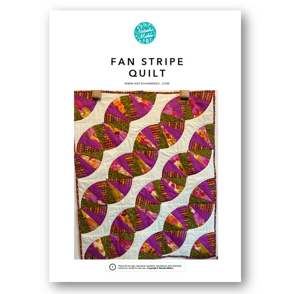 INSTRUCTIONS: 'Fan Stripe' Quilt Pattern: PRINTED VERSION