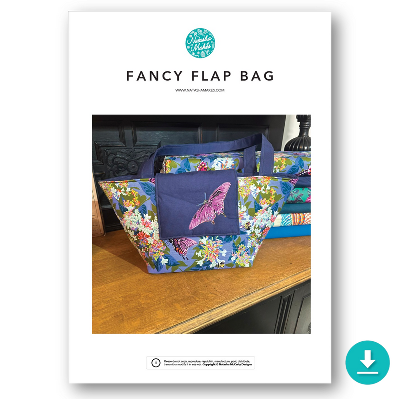 INSTRUCTIONS: Fancy Flap Bag: DIGITAL DOWNLOAD