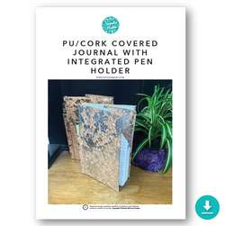 INSTRUCTIONS: PU/Cork Covered Journal with Integrated Pen Holder: DIGITAL DOWNLOAD