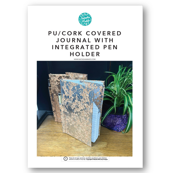 INSTRUCTIONS: PU/Cork Covered Journal with Integrated Pen Holder: PRINTED VERSION