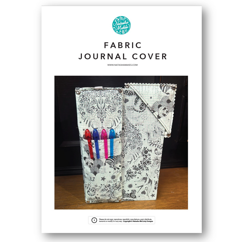 INSTRUCTIONS: Fabric Journal Cover: PRINTED VERSION