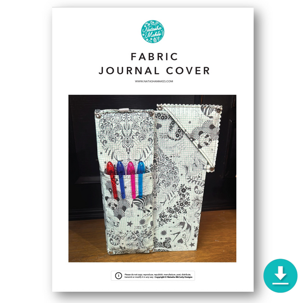 INSTRUCTIONS: Fabric Journal Cover: DIGITAL DOWNLOAD