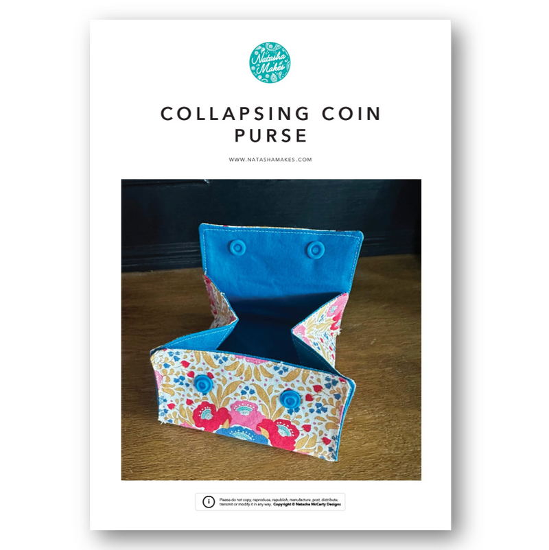 INSTRUCTIONS Collapsing Coin Purse PRINTED VERSION Natasha Makes