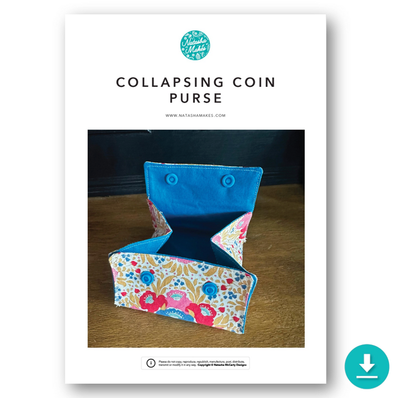 INSTRUCTIONS: Collapsing Coin Purse: DIGITAL DOWNLOAD