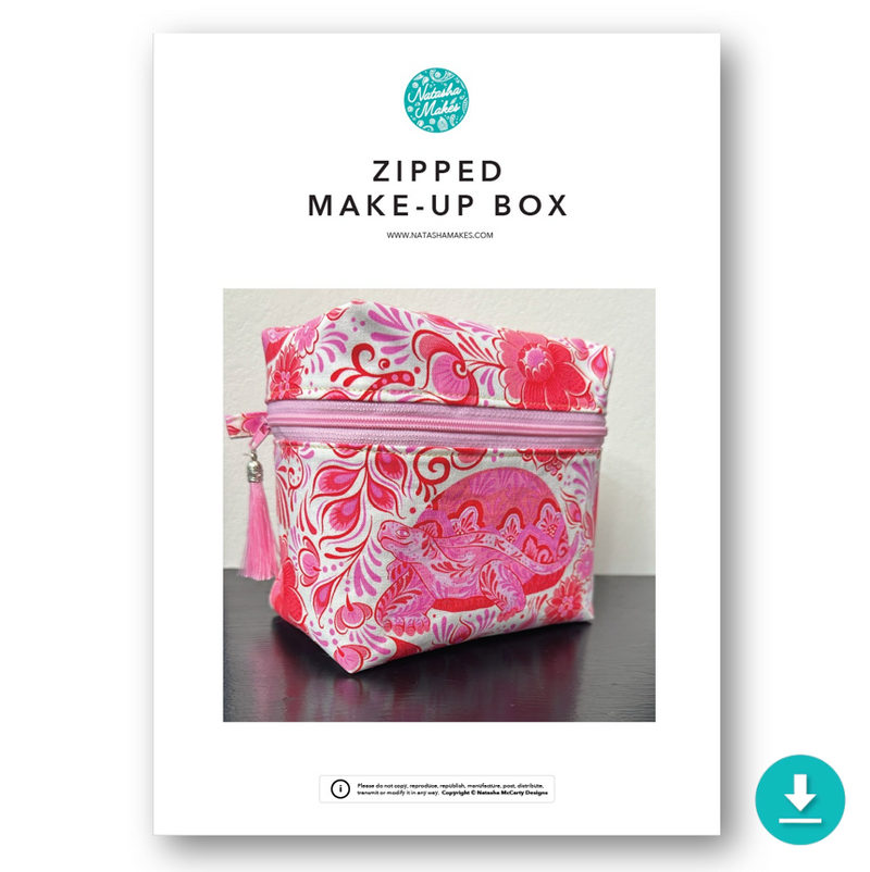 INSTRUCTIONS: Zipped Make-Up Box: DIGITAL DOWNLOAD